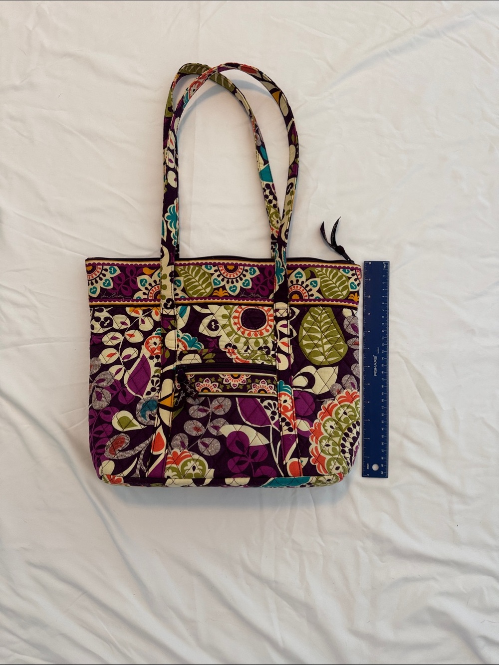 Vera Bradley Purple Multi Quilted Floral Tote - Picture 2 of 11